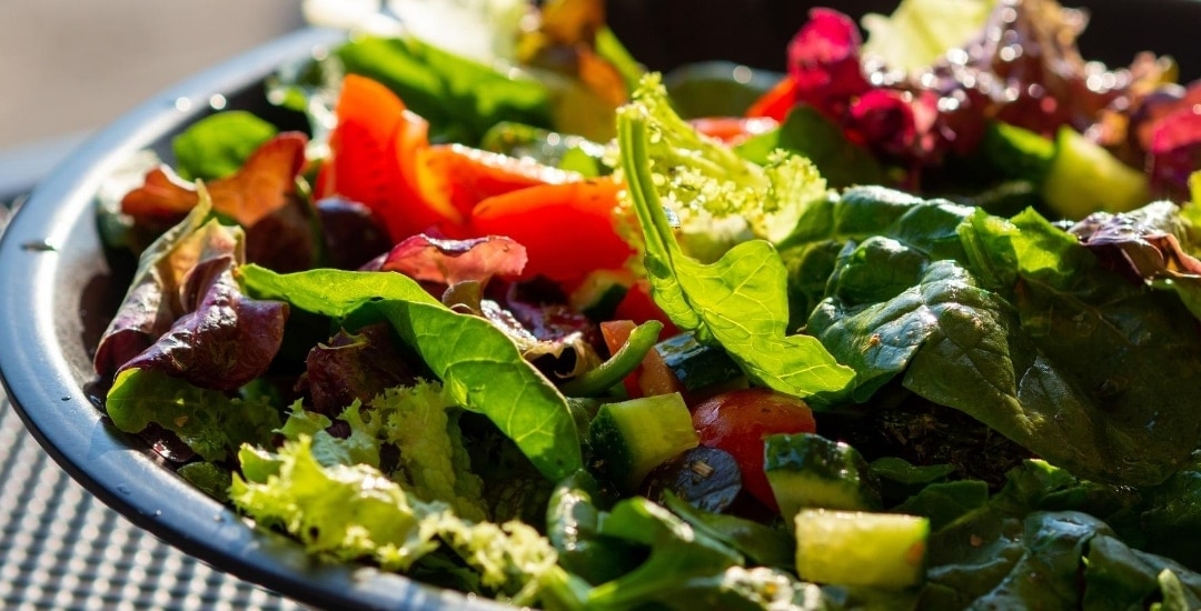 Fresh Green Salad with Almond-Lemon Dressing