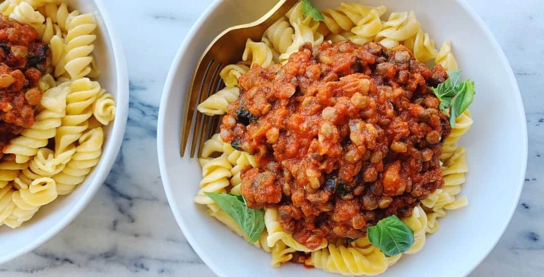 Red Lentil Marinara Pasta