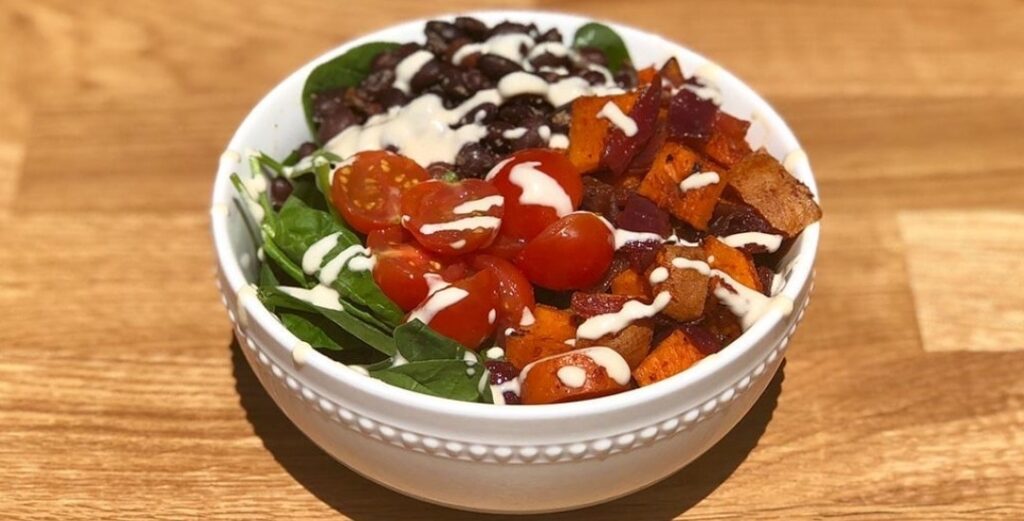 Spiced Black Bean Bowl with Roasted Veggies