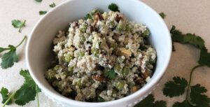 Spring Quinoa Salad and Basil Vinaigrette